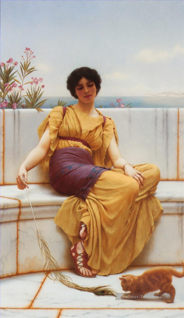 L’oisiveté 1900 néoclassique dame John William Godward Peintures à l'huile